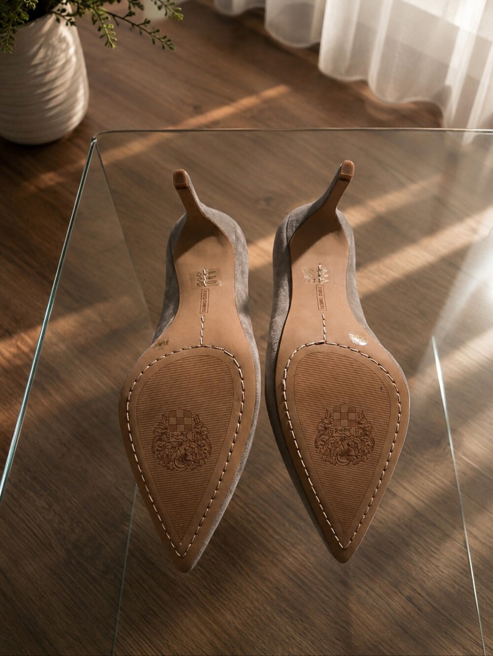 Vince Camuto Taupe Pointed Toe Stiletto Heels